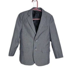 Paisley Slim Fit Boys 2 Button Suit Jacket Blazer Sz 5 Lined Gray